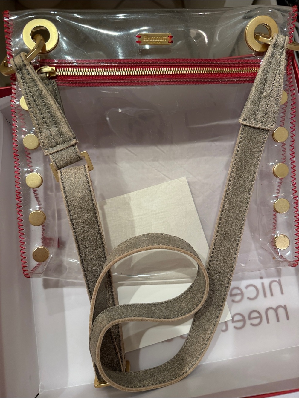 Hammitt Stadium bag clear red and gold - Picture 5 of 6